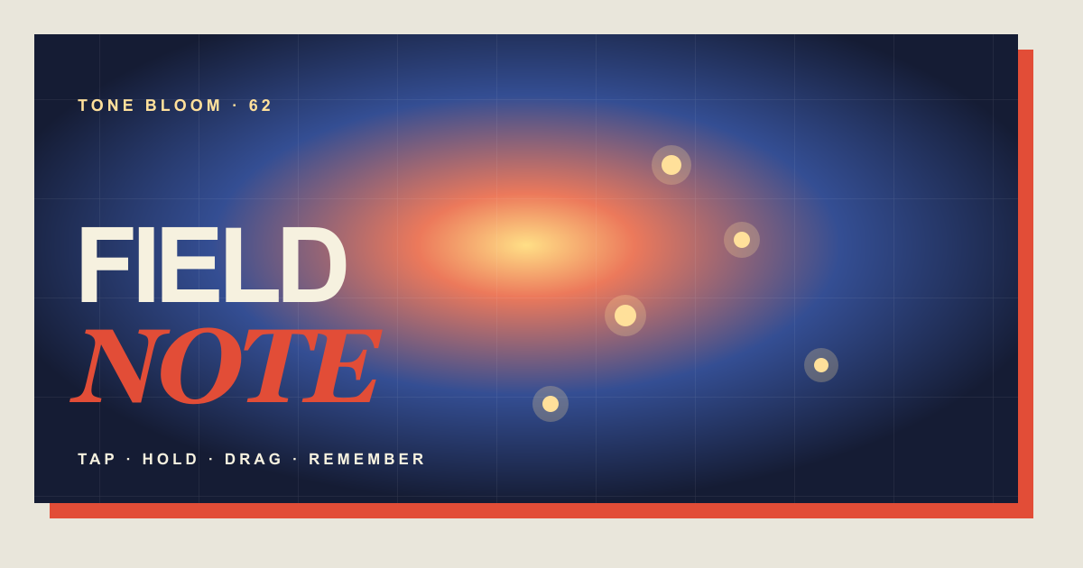 Field Note selected Tone Bloom artwork